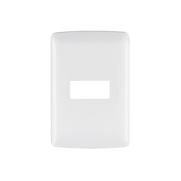 48134 - Placa 1 módulo de ABS, línea Italiana, color blanco, Volteck