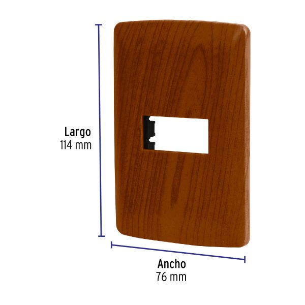 46392 - Placa 1 módulo de ABS, línea Italiana, acabado madera