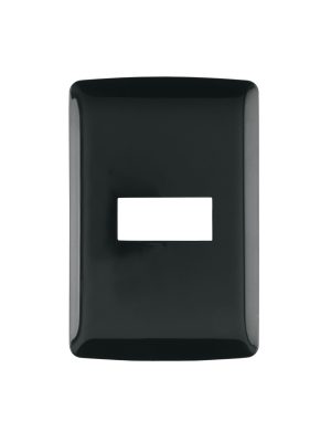 PPSE-IN.jpg 40136 - Placa 1 módulo, Italiana, color negro, Volteck