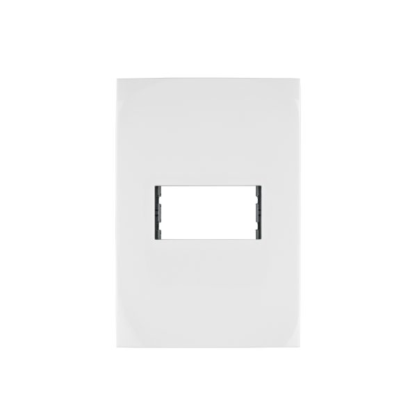 48303 - Placa 1 módulo de ABS, línea Oslo, color blanco, Volteck