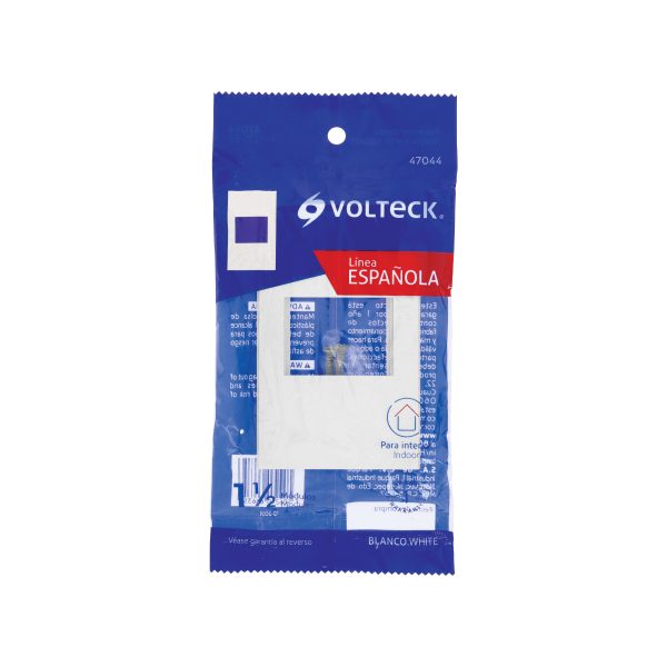 47044 - Placa 1 ventana, 1.5 módulos, línea Española, color blanco