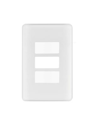 PPTR-B.jpg 27224 - Placa 3 módulos de ABS, blanca, Volteck Basic