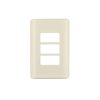 27233 - Placa 3 módulos, marfil, línea Volteck Basic