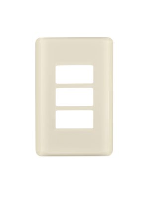 PPTR-BI.jpg 27233 - Placa 3 módulos, marfil, línea Volteck Basic