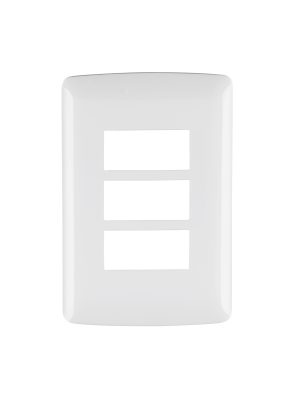 PPTR-IB.jpg 48136 - Placa 3 módulos de ABS, línea Italiana, color blanco