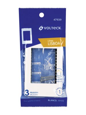 PPTR-LBE1.jpg 47939 - Placa blanca de 1 ventana 3 módulos, línea Lisboa, Volteck