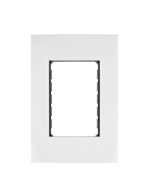 48305 - Placa 3 módulos de ABS, línea Oslo, color blanco, Volteck