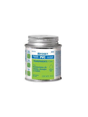 PPVC-90.jpg 49561 - Cemento p/PVC, transparente, baja presión, lata 90ml, FOSET