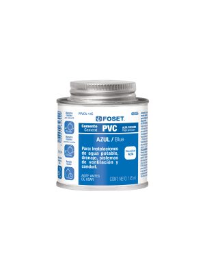 PPVCA-145.jpg 42025 - Cemento p/PVC, azul, alta presión, lata 145ml, FOSET