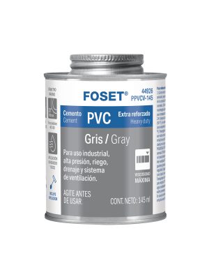 44926 - Cemento p/PVC, gris, máxima viscosidad, lata 145ml, FOSET