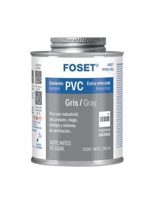 44927 - Cemento p/PVC, gris, máxima viscosidad, lata 250ml, FOSET