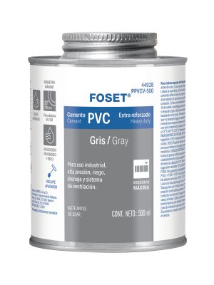 44928 - Cemento p/PVC, gris, máxima viscosidad, lata 500ml, FOSET