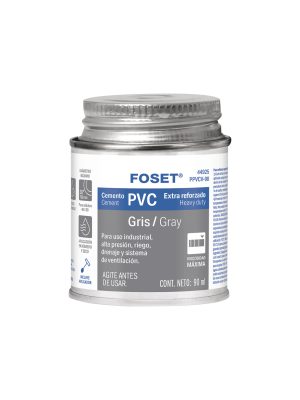44925 - Cemento p/PVC, gris, máxima viscosidad, lata 90ml, FOSET