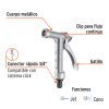 17483 - Pistola para riego de 2 funciones metálica, Truper