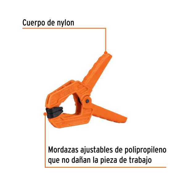 11718 - Prensa de resorte de 2' con cuerpo de nylon, Truper