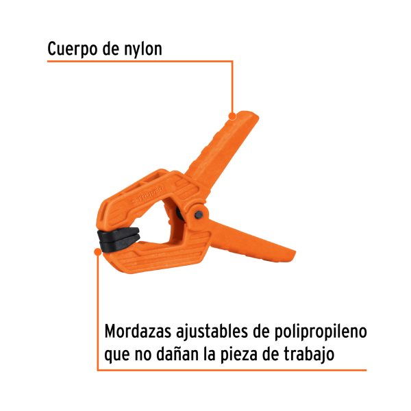 11719 - Prensa de resorte de 3' con cuerpo de nylon, Truper