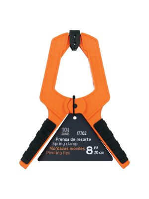 17702 - Prensa de resorte de 8', cuerpo de nylon con mango de TPR