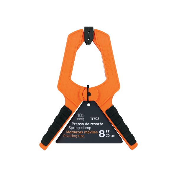 17702 - Prensa de resorte de 8', cuerpo de nylon con mango de TPR