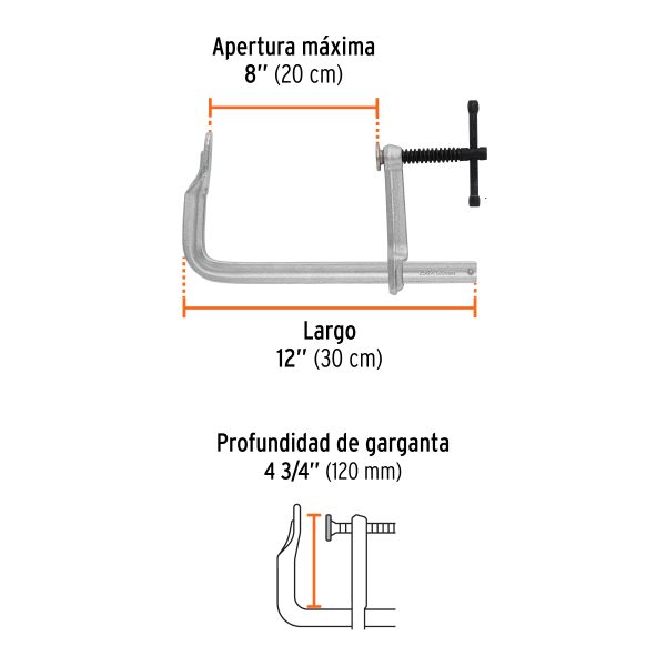 103160 - Prensa rápida tipo 'F' 8', uso rudo, Expert