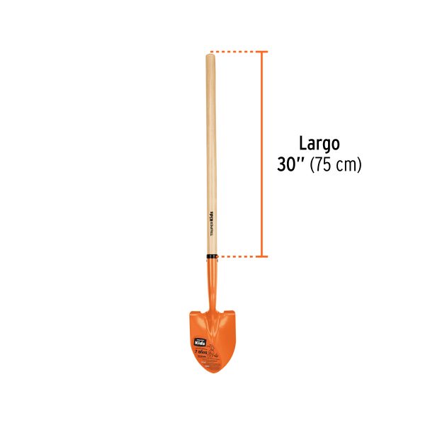 17239 - Pala redonda para niños con mango de 30', Truper