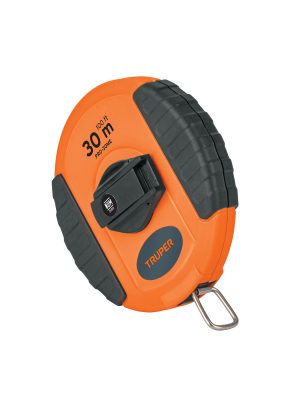 20901 - Cinta métrica larga 30 m, metálica, carcasa plástica, TRUPER