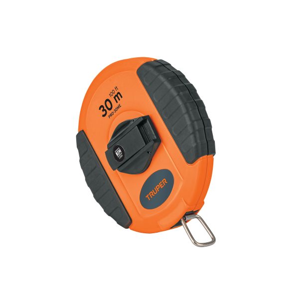 20901 - Cinta métrica larga 30 m, metálica, carcasa plástica, TRUPER
