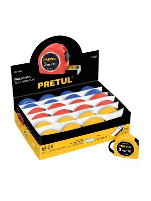 PRO-3MEC.jpg 21607 - Flexómetro 3 m cinta 13 mm, display box con 24 pzas, PRETUL