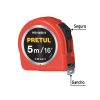 21612 - Flexómetro rojo 5 m cinta 19 mm, en tarjeta, PRETUL