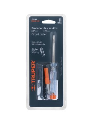 13987 - Probador de circuitos de corriente directa 14 cm c/caimán