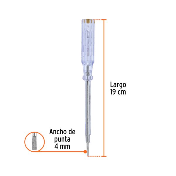 13989 - Probador de circuitos de corriente alterna 19 cm, Truper