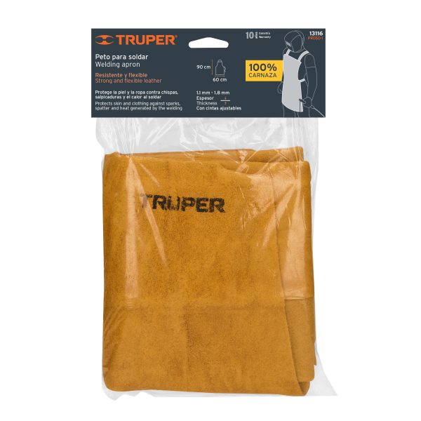 13116 - Protección para soldar, peto de carnaza, Truper