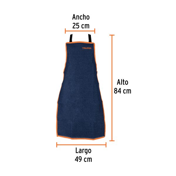 100825 - Protección para soldar, peto de mezclilla, Truper