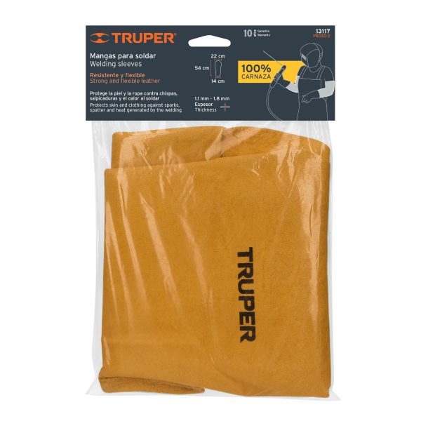 13117 - Protección para soldar, mangas de carnaza, Truper