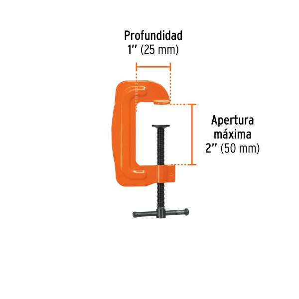 17666 - Prensa 2' troquelada de acero, Truper