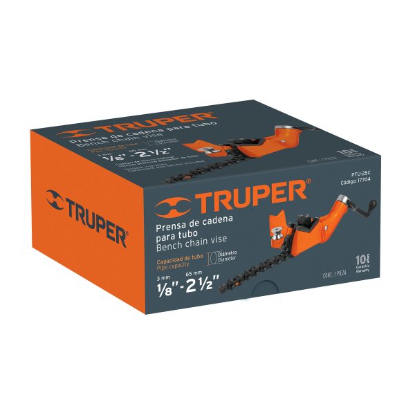 17704 - Prensa de cadena para tubo 2-1/2', cuerpo de hierro nodular