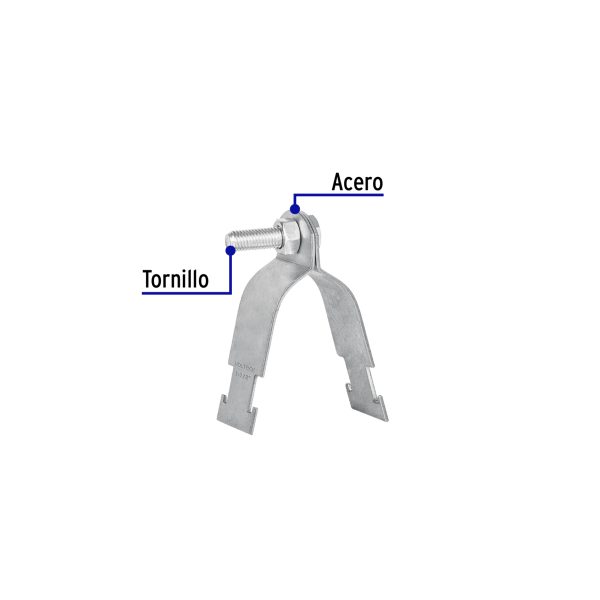 46426 - Abrazadera para perfil monocanal de 1 1/2', VOLTECK