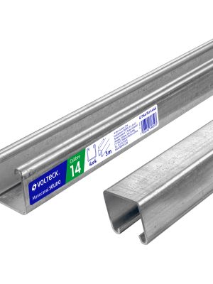 47764 - Perfil monocanal sólido de 3 m, 4 x 4 cm cal. 14, VOLTECK