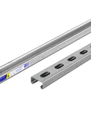 47761 - Perfil monocanal perforado de 3 m, 4 x 2 cm cal. 16, VOLTECK