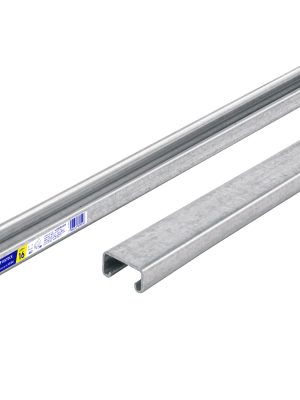 47759 - Perfil monocanal sólido de 3 m, 4 x 2 cm cal. 16, VOLTECK