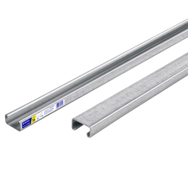 47759 - Perfil monocanal sólido de 3 m, 4 x 2 cm cal. 16, VOLTECK