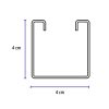 47762 - Perfil monocanal perforado de 3 m, 4 x 4 cm cal. 16, VOLTECK