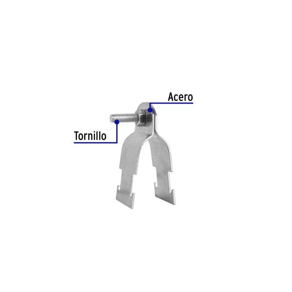 47490 - Abrazadera para perfil monocanal de 1', VOLTECK