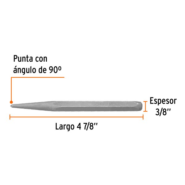 PUBAR-3-8FC2.jpg 12220 - Punzón 3/8' para barrenar, largo 4-7/8', Truper