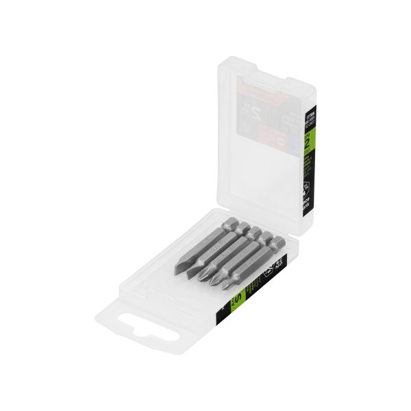 17786 - Estuche con 5 puntas de cruz y planas largo 2', Expert