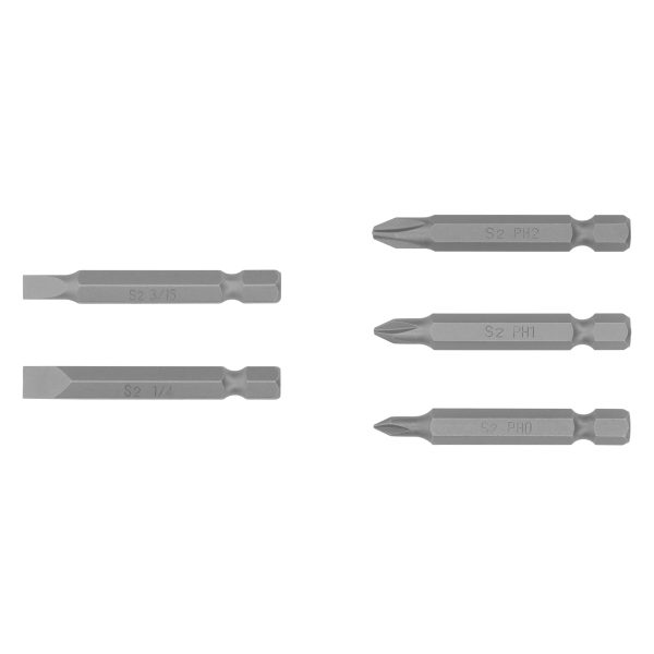 17786 - Estuche con 5 puntas de cruz y planas largo 2', Expert