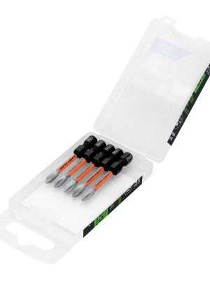 103023 - Estuche con 5 puntas de cruz PH1 de impacto largo 2'