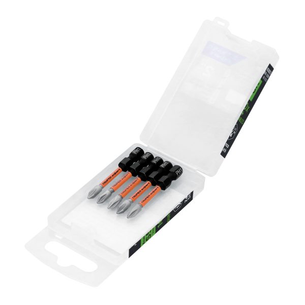 103023 - Estuche con 5 puntas de cruz PH1 de impacto largo 2'