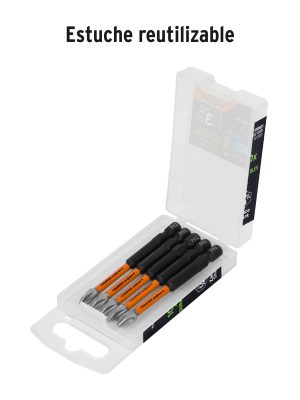 PUDE-1302IFC3.jpg 100821 - Estuche con 5 puntas de cruz PH2 de impacto largo 3', Expert