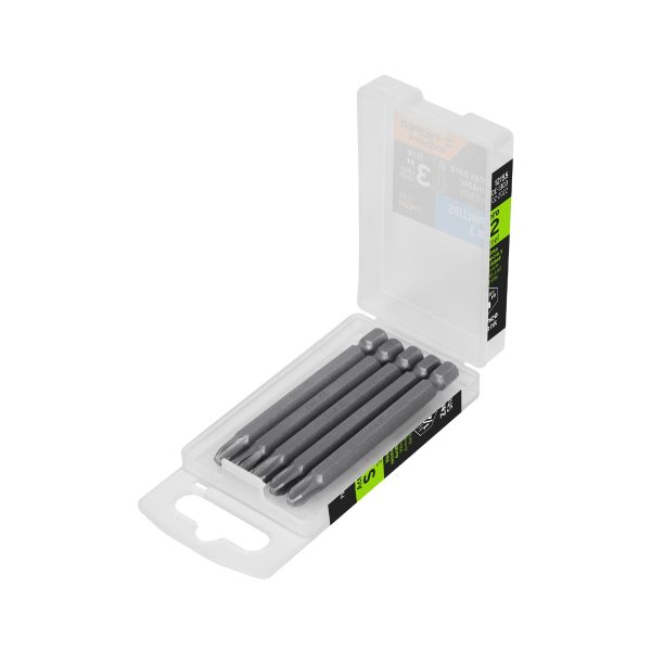 12155 - Estuche con 5 puntas de cruz PH3 largo 3', Truper Expert