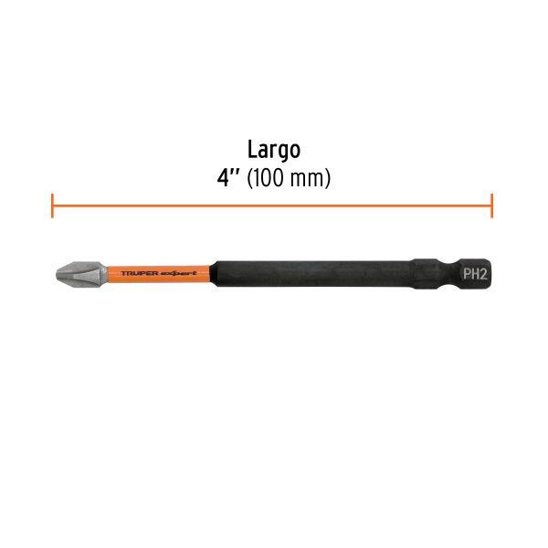 103026 - Estuche con 5 puntas de cruz PH2 de impacto largo 4'